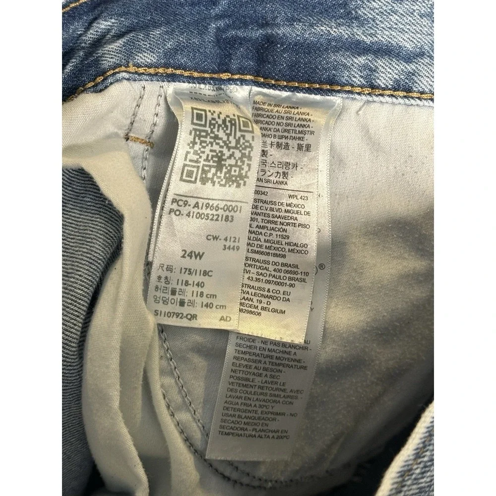Levis High Waisted Mom Shorts Plus 24W Medium Blue Wash Denim Jean Jorts‎ Cotton